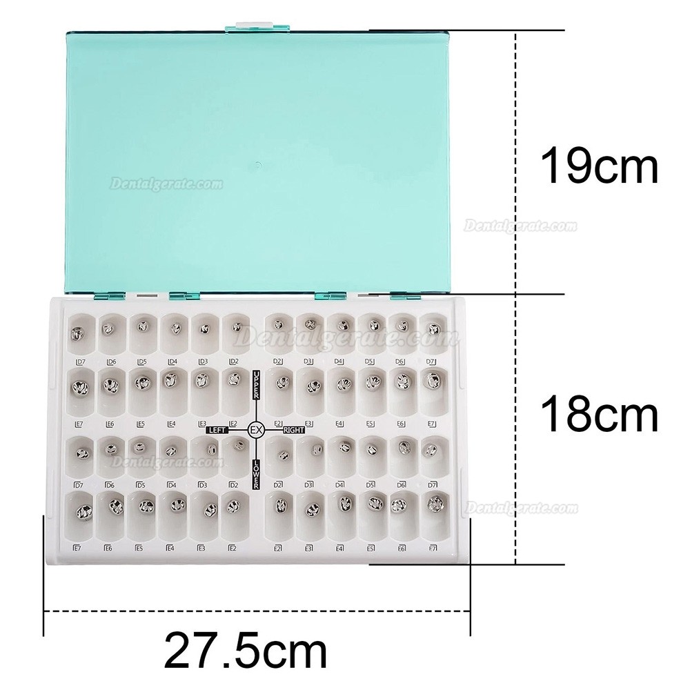 48 St&uuml;ck/Box Zahnkronen f&uuml;r Kinder / Vorgeformte Metallkronen / Provisorische Kronen aus Edelstahl